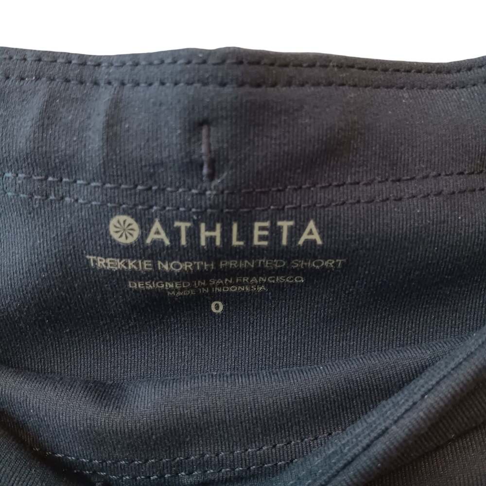 Athleta Women's Lynx Navy Trekkie North Printed Athletic Shorts Size 0 - Picture 7 of 11